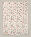 Floral patterned paper with small pink flowers on a white background