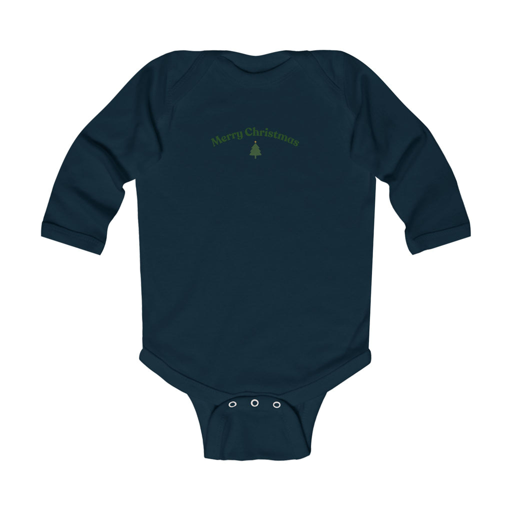 Merry Christmas Infant Onesie green print