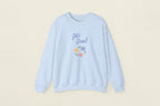 Light blue sweatshirt with 'Let's Grow!' text and floral design on a white background