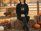 Black sweatshirt with a graphic of a truck and 'Garden Fresh' text on a white background