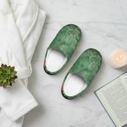 Green Floral Slippers