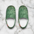 Green Floral Slippers
