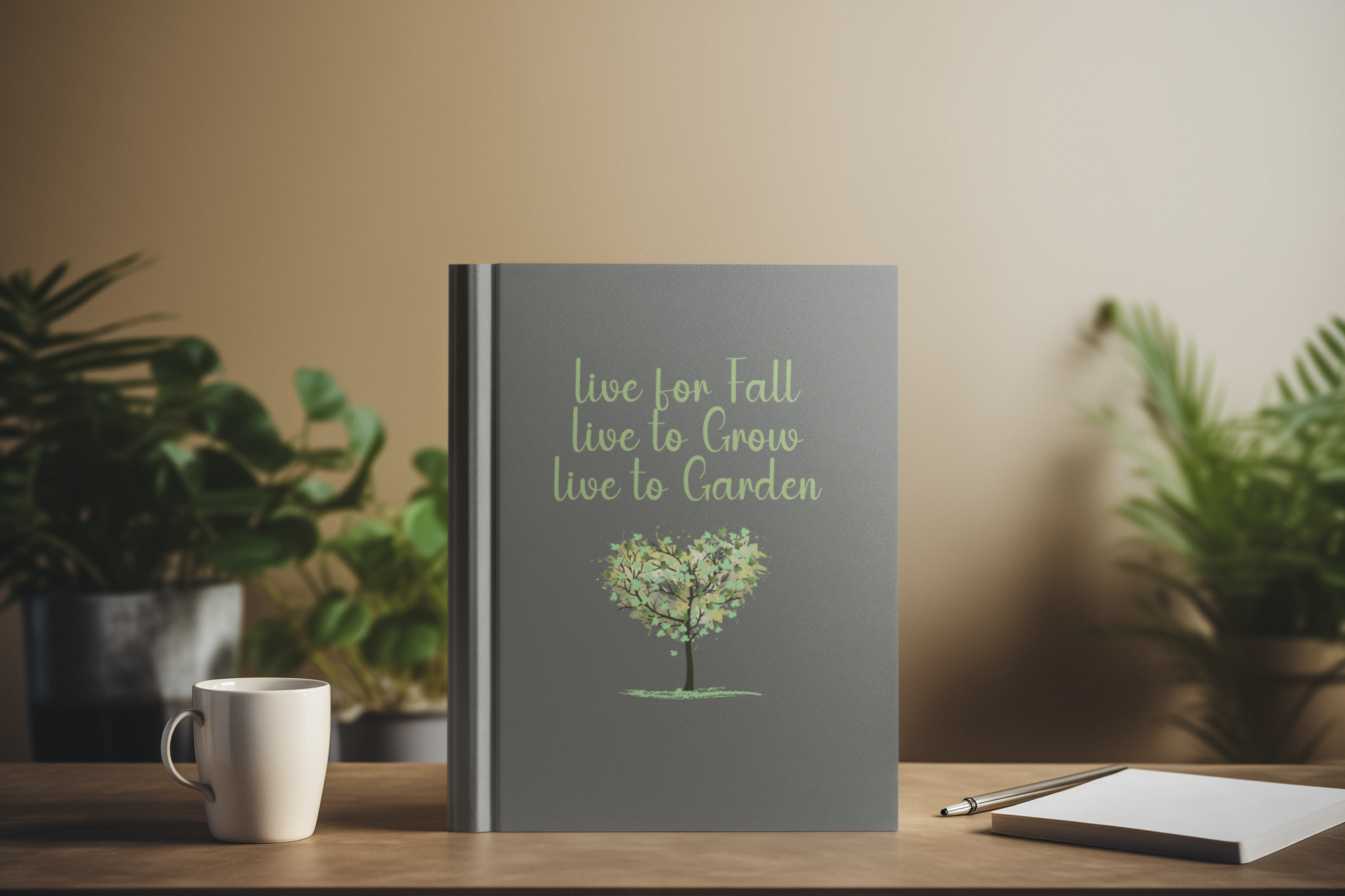 Live for Fall, Live to Grow, Live to Garden Hardcover Journal