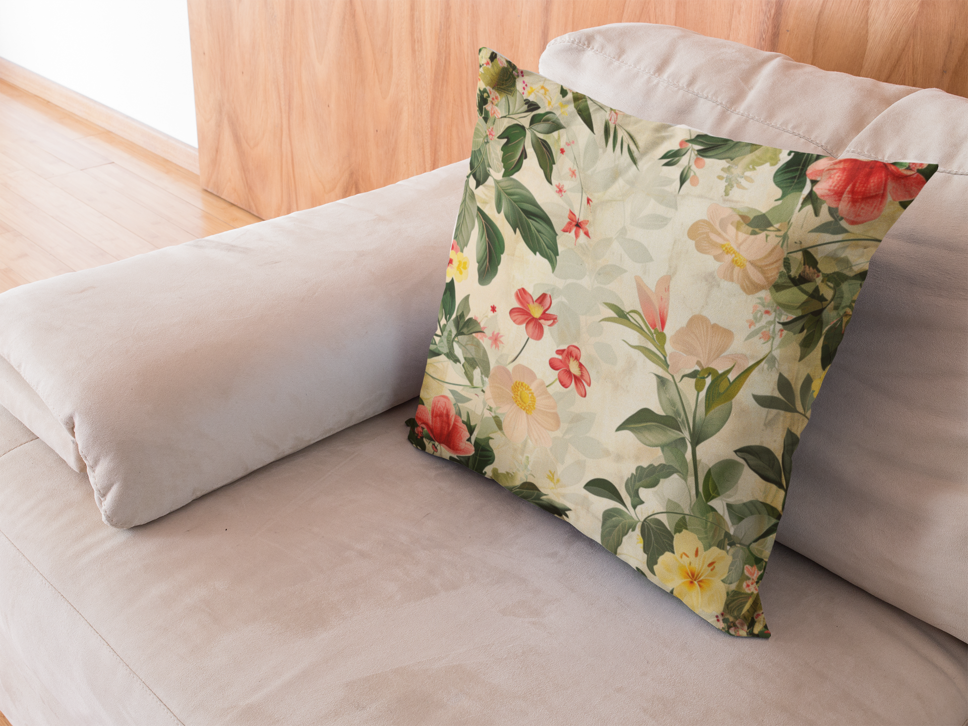 Floral Decorative Square Pillow