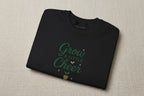 Folded black sweatshirt with 'Perfectly Imperfect' text on a white background