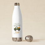 White insulated bottle with 'Garden Fresh' design on a white background