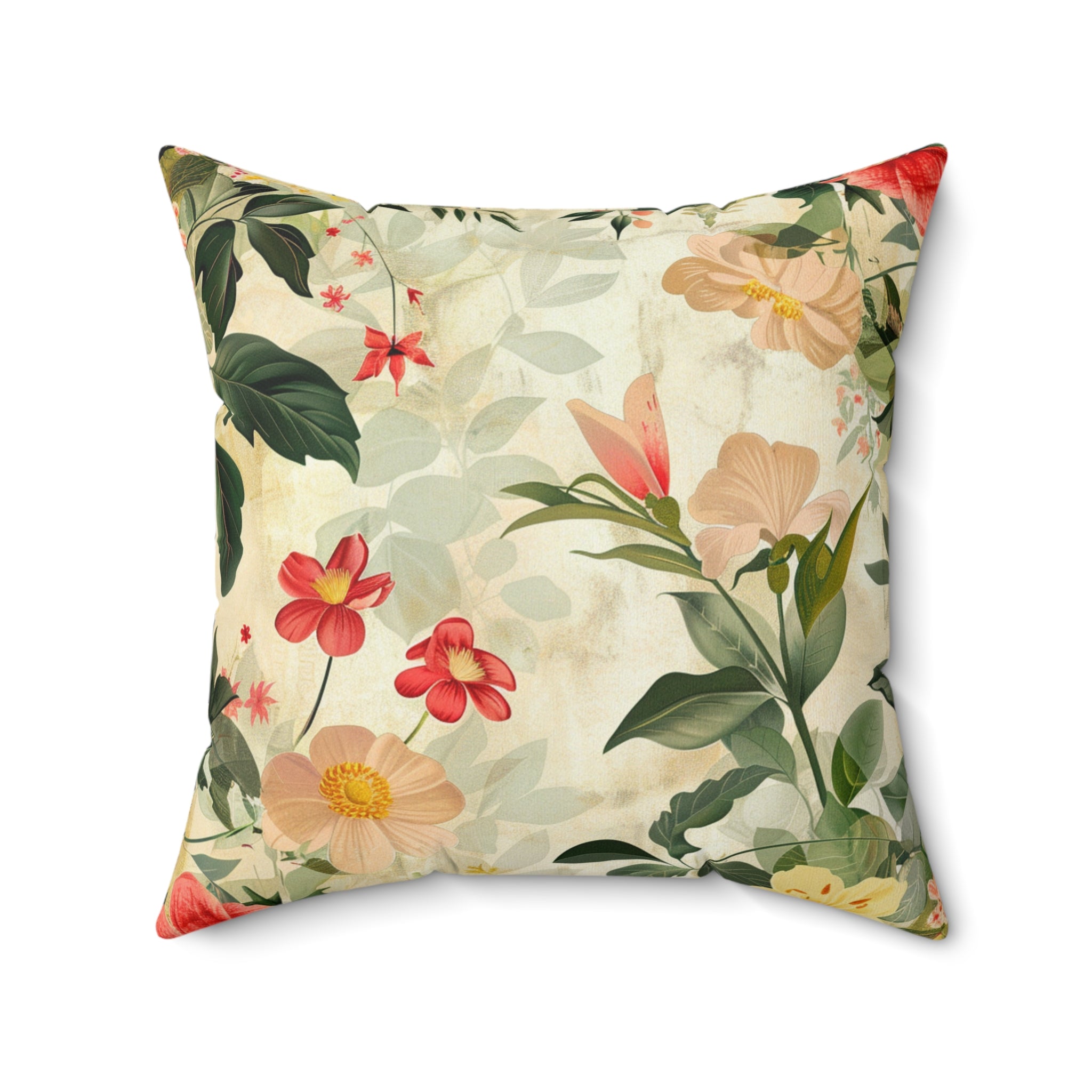 Floral Decorative Square Pillow