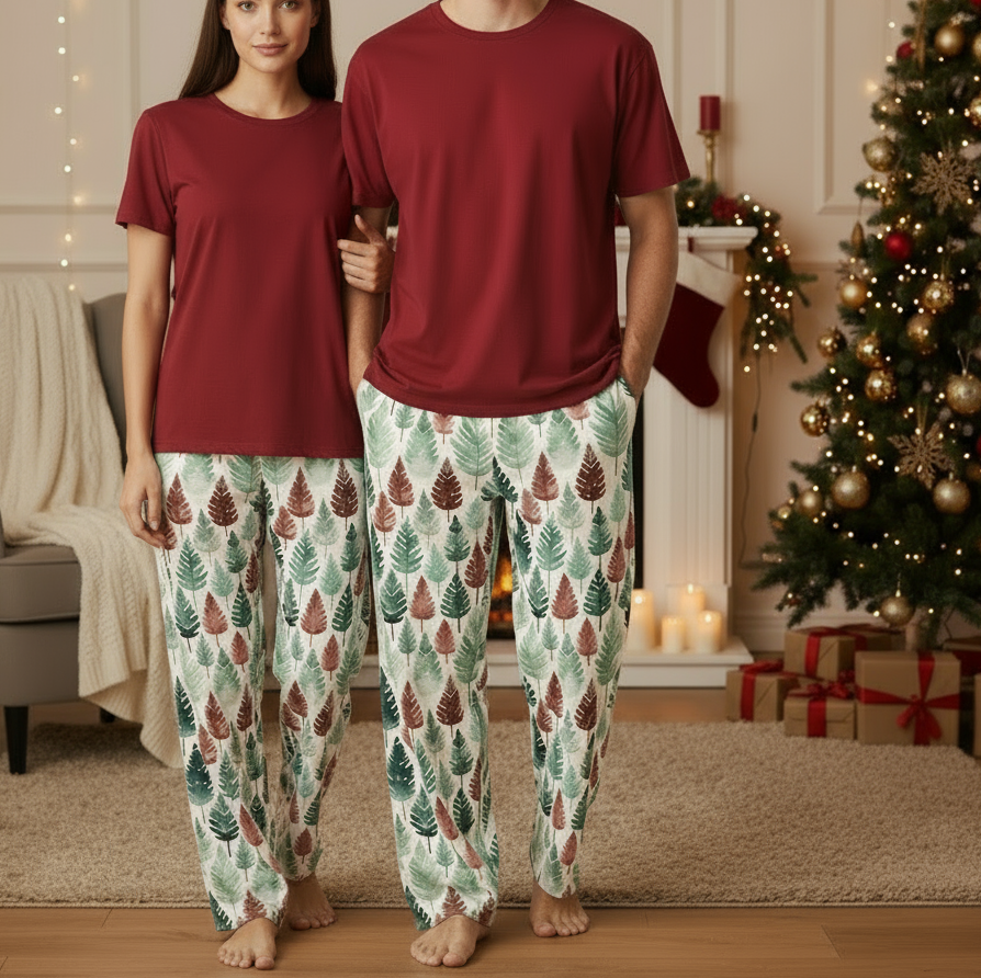 Leafy Dreams Men's Cozy pajamas