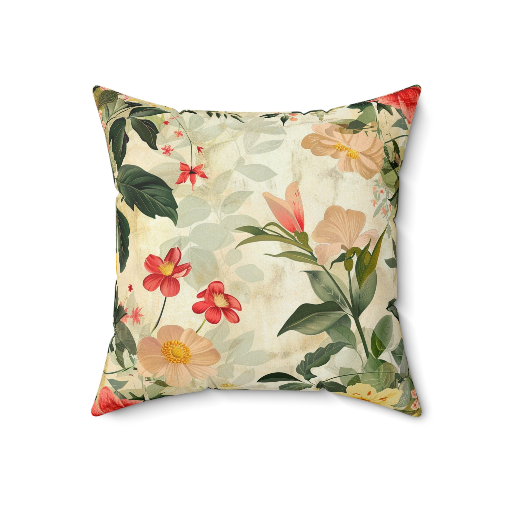 Floral Decorative Square Pillow