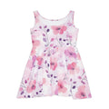 Purple Floral Skater Dress