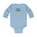 Light blue baby onesie with 'Baby Gardener' and a pineapple graphic on a white background