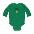 Green baby onesie with 'Baby Gardener' text and pineapple graphic on a white background