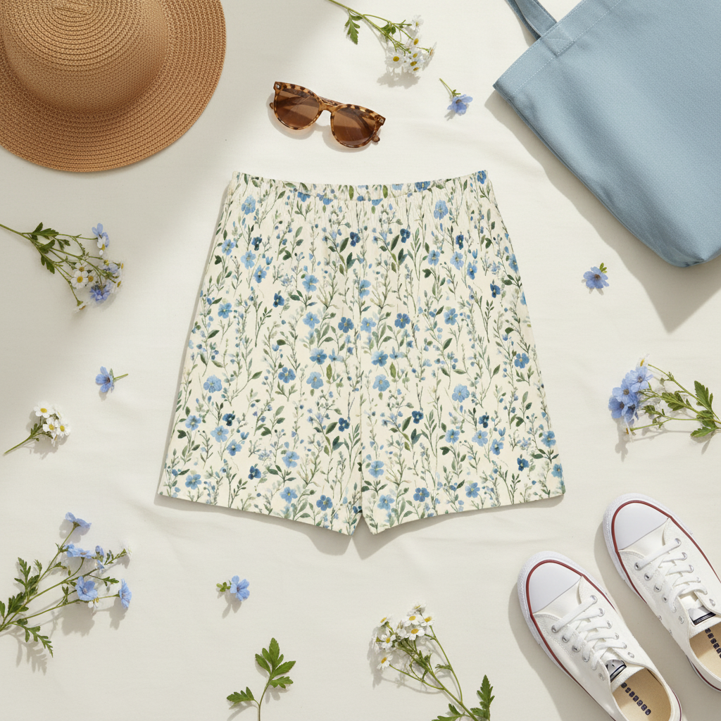 Blue Floral Unisex long short