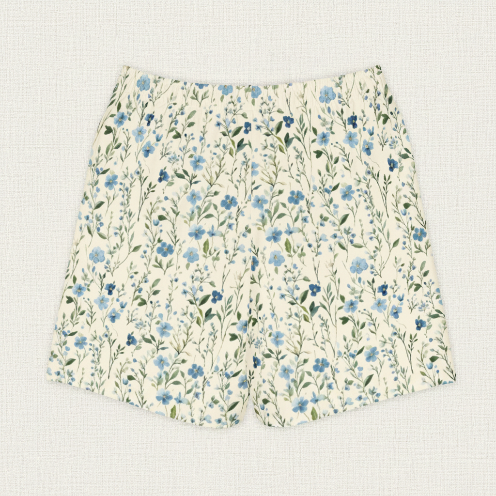 Blue Floral Unisex long short