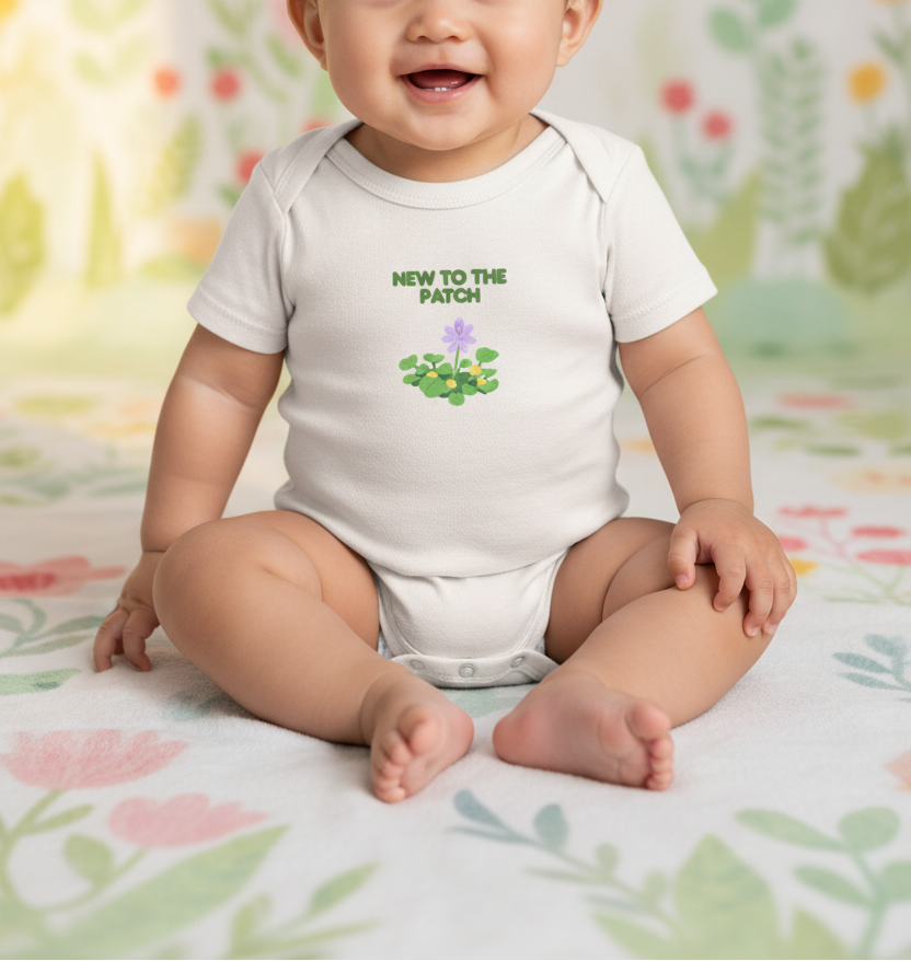 Flower - New to the Patch onesie