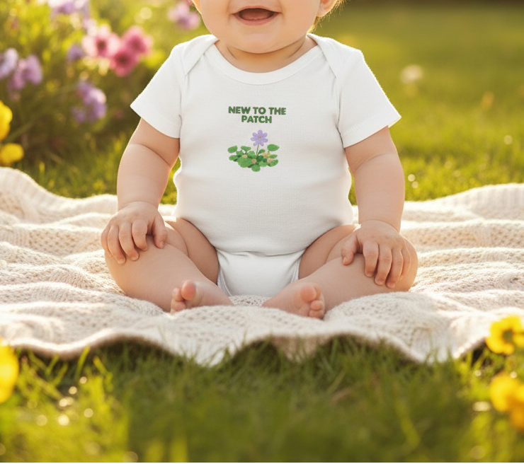Flower - New to the Patch onesie