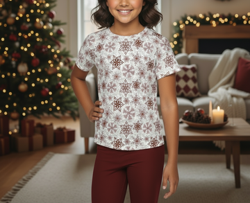 Red Snowflake pajama top