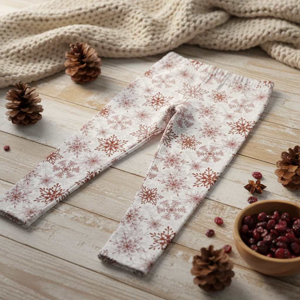 Red Snowflake Toddler Leggings
