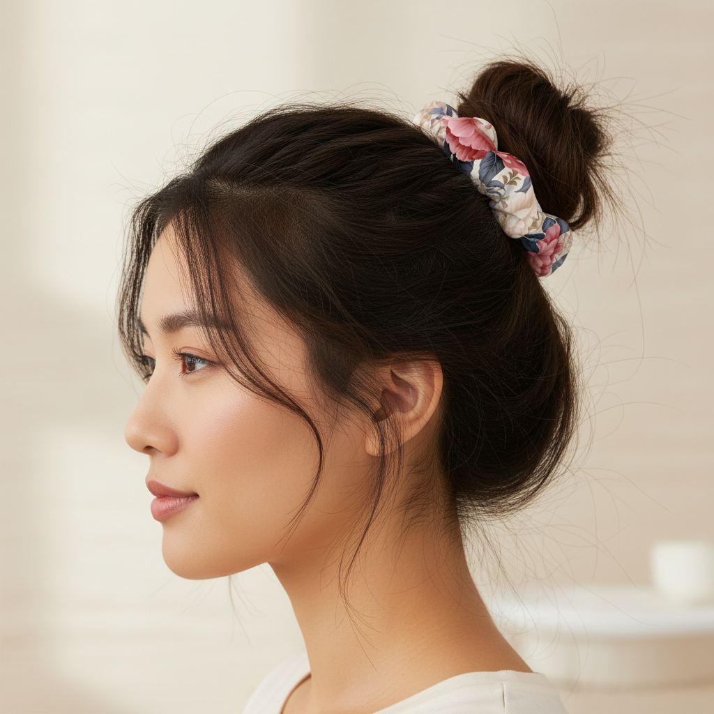 Rose Floral Scrunchie
