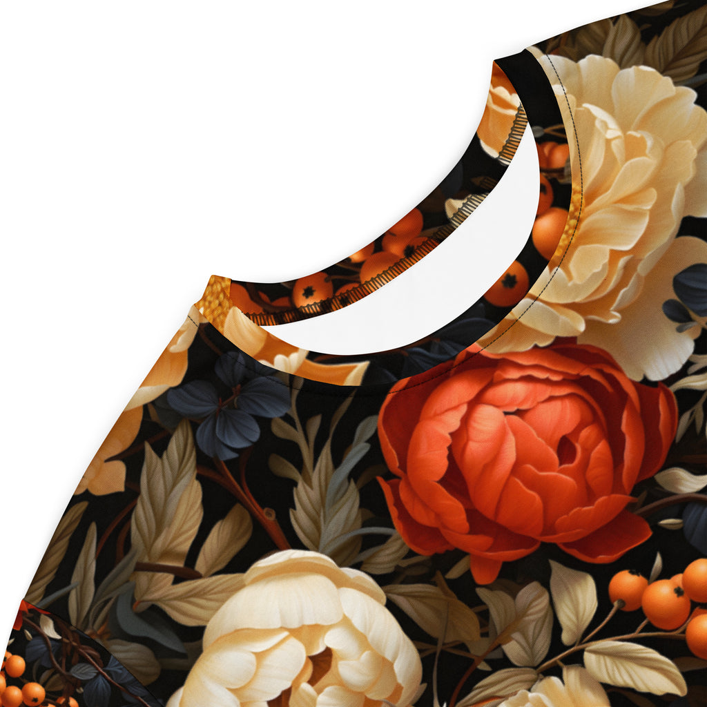 Olive Floral T-shirt dress