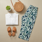 Blue Leaf Wide Leg Pants