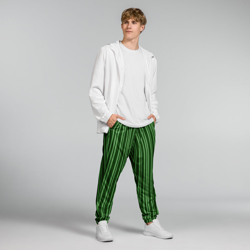 Green track pants