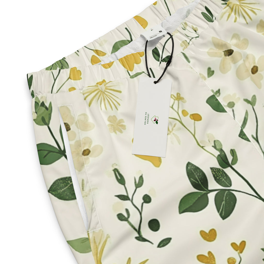 White Floral track pants
