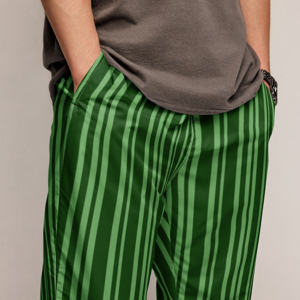 Green track pants