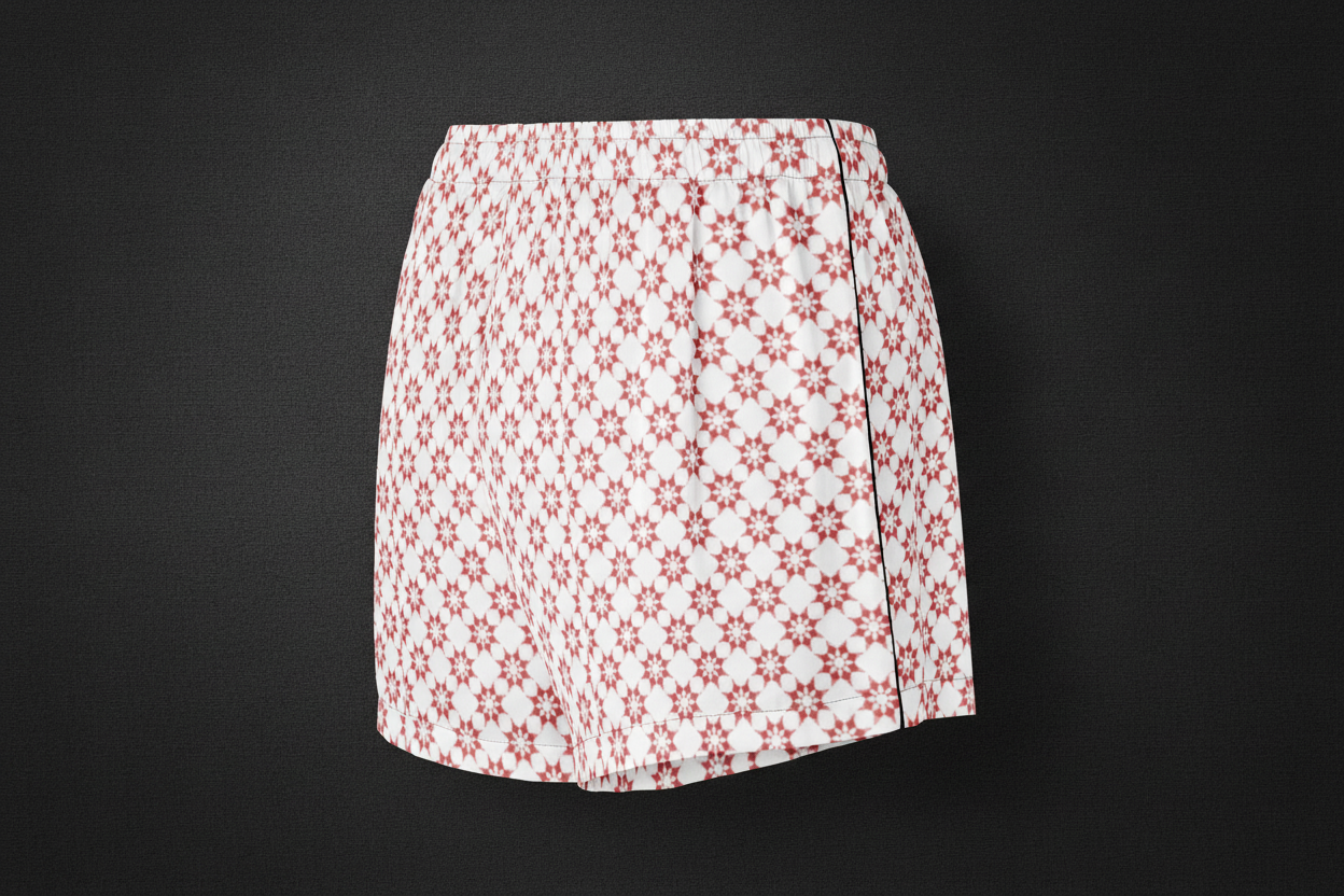 Red Floral Women’s pajama shorts