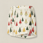 Skirt with Christmas tree pattern on a neutral background