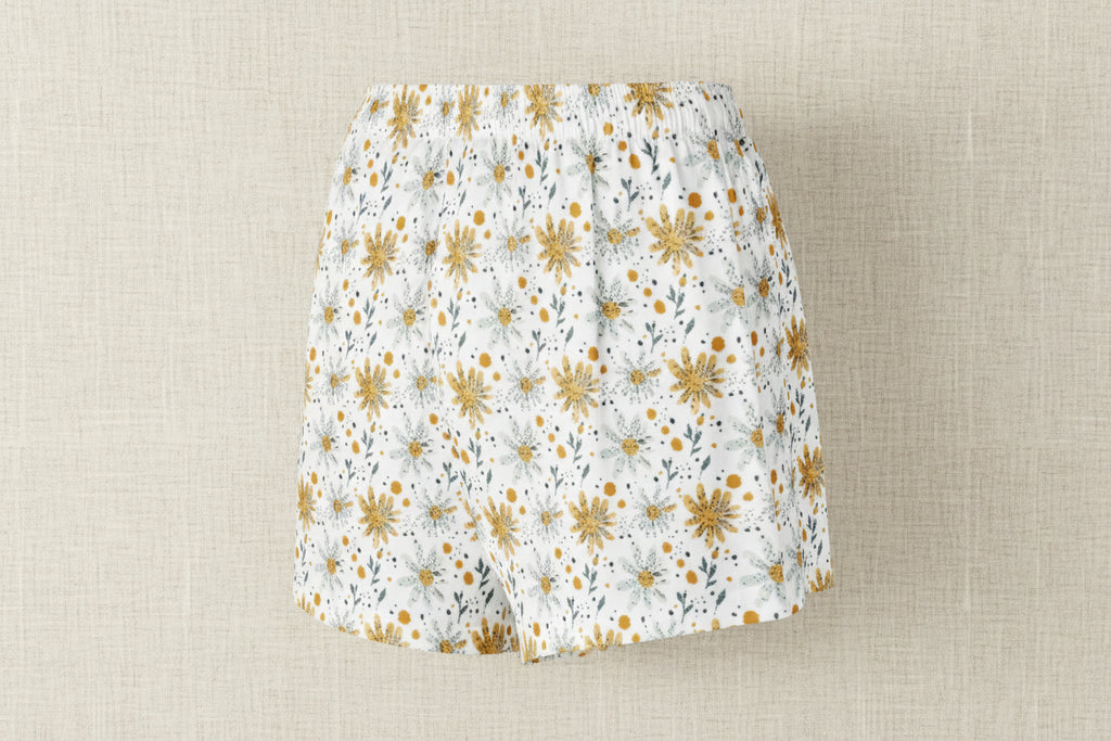 Floral patterned skirt on a white background