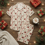 Christmas Presents women’s short sleeve pajama top