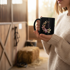 Fall into Gardening Black Glossy Mug
