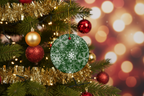 Dark Green Snowflakes Ceramic ornament
