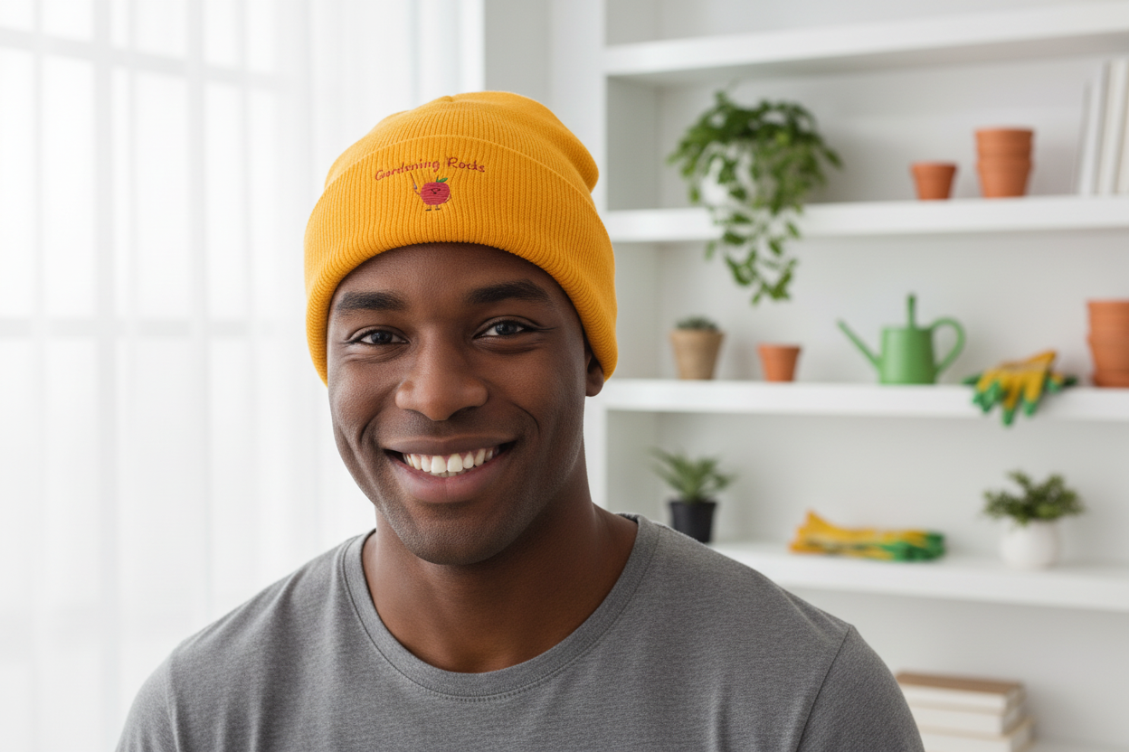 Gardening Rocks Cuffed Beanie