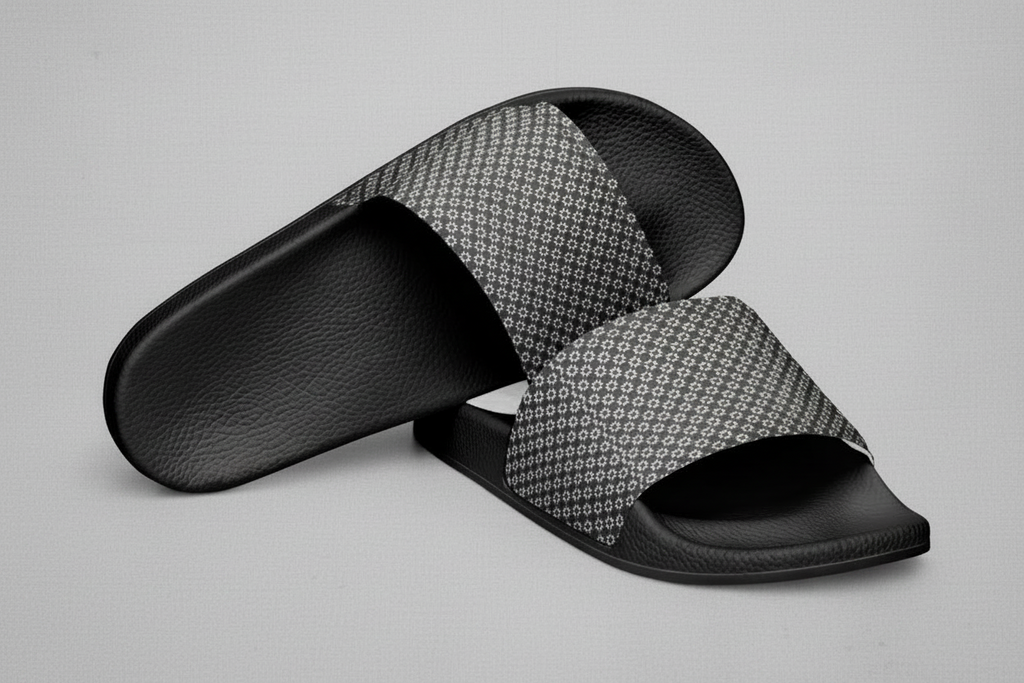 Gray Floral Men’s slides