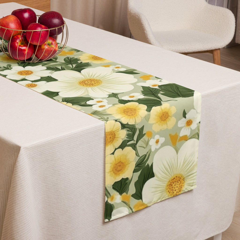 Yellow Floral Table runner