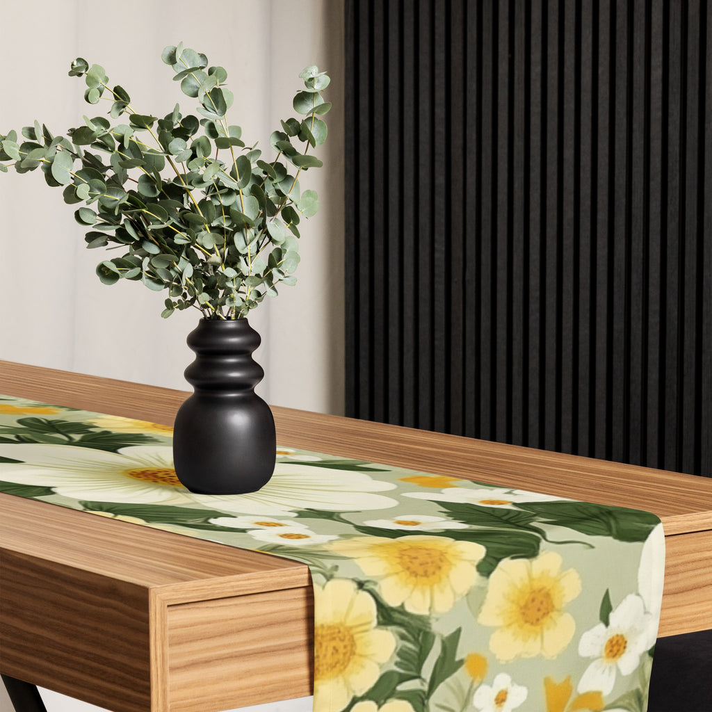 Yellow Floral Table runner